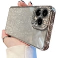 thumbnail image 1 of Compatible with iPhone 11 Pro Case,Luxury Glitter Rhinestone Bling Diamond Sparkle Shiny Bumper and Camera Lens Design Clear Phone Case for Women Girls-Silver, 1 of 14