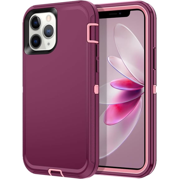 Compatible with iPhone 11 Pro Case Shockproof Rugged Full Body Protection Heavy Duty Dust/Drop Proof 3-Layer Cover Case for Apple iPhone 11 Pro Case 5.8 inch 2019,Purple/Pink