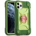 thumbnail image 1 of Compatible with iPhone 11 Pro Max Case 6.5 Inch with 360°Rotate Ring Stand, Military Grade Drop Protection Full Body Rugged Heavy Duty Case 3 in 1 Protective Durable Cover. (Avocado), 1 of 14