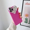 thumbnail image 1 of Compatible with iPhone 11 Pro Max Case, Cute 3D Sparkly Love Heart Camera Lens Phone Case for Girls Women Shockproof Soft TPU Bumper Protective Case Cover for iPhone 11 Pro Max 6.5",Rose, 1 of 9