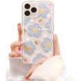 thumbnail image 1 of Compatible with iPhone 11 Pro Max Case with Flower Cute Strawberry Lace Design for Girls Woman TPU Protective Slim Shockproof Floral Case for iPhone 11 Pro Max-Blue, 1 of 4