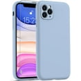 thumbnail image 1 of Compatible with iPhone 11 Pro Max Case with Screen Protector - Enhanced Camera Protection - Smooth Baby Skin-Like Feel Silicone Cover - Slim Protective Phone Case 6.5" - Light Blue, 1 of 12