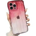thumbnail image 1 of Compatible with iPhone 11 Pro Max Case for Women/Girls, Cute Transparent Gradient Water Ripple Wave Anti-Scratch Shockproof Case for iPhone 11 Pro Max, Pink, 1 of 8
