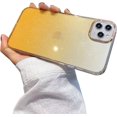 thumbnail image 1 of Compatible with iPhone 11 Pro Max Case for Women Girls,Luxury Shiny Fashion Gradient Glitter Bling Cute Clear Acrylic Plate Shockproof Case for iPhone 11 Pro Max(Gradient Yellow), 1 of 14