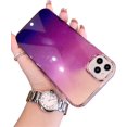 thumbnail image 1 of Compatible with iPhone 11 Pro Max Case for Women Girls,Luxury Shiny Fashion Gradient Glitter Bling Cute Clear Acrylic Plate Shockproof Case for iPhone 11 Pro Max(Gradient Purple), 1 of 14
