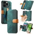 thumbnail image 1 of Compatible with iPhone 11 Pro Max Wallet Case with RFID Blocking Card Holder Fashion PU Leather Contractible Wrist Kickstand Shockproof Anti-fall Flip Phone Case Cover For iPhone 11 Pro Max,Green, 1 of 10