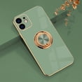 thumbnail image 1 of Compatible with iPhone 11 Ring Holder Case Shiny Plating Rose Gold Edge 360 Degree Rotation Kickstand for Women Girls Slim Soft Flexible TPU Protective Cover Case, 6.1 Inch, 1 of 8