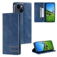 thumbnail image 1 of Compatible With iPhone 11 Wallet Case Magnetic Closure Credit Card Pocket[Hidden Kickstand] Shockproof Dustproof Rfid Blocking PU Leather Luxury Phone Cover, Blue, 1 of 9