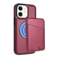 thumbnail image 1 of Compatible With iPhone 11 Wallet Case,PU Leather,Back Flip Kickstand,Detachable Magnetic Wallet,With Card Slots,Shockproof Rugged Ultra Slim Anti-fall Phone Case Cover,Red, 1 of 10