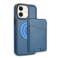 thumbnail image 1 of Compatible With iPhone 11 Wallet Case,PU Leather,Back Flip Kickstand,Detachable Magnetic Wallet,With Card Slots,Shockproof Rugged Ultra Slim Anti-fall Phone Case Cover,Blue, 1 of 10