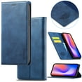 thumbnail image 1 of Compatible with iPhone 11 Wallet Case, PU Leather Flip Folio Case with Card Holders RFID Blocking Kickstand [Shockproof TPU Inner Shell] Phone Cover For iPhone 11, blue, 1 of 11