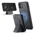thumbnail image 1 of Compatible for iPhone 11 Wallet Case,[Support MagSafe Wireless Charging] Back Flip Magnetic Leather Phone Cover with Detachable RFID Blocking Card Holder For iPhone 11,Black, 1 of 12