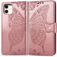 thumbnail image 1 of Compatible with iPhone 11 Wallet Case for Women, Leather Flip Folio with Kickstand Magnetic and Card Holder Protective Case for iPhone 11 Butterfly Rose Gold SD, 1 of 16
