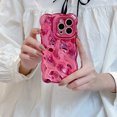 thumbnail image 1 of Compatible with iPhone 11 Wavy Phone Case, Cute 3D Wave Bubble Pattern and Stylish Wavy Border Soft TPU Protection Shockproof Phone Case for Women Girls for iPhone 11, Rose, 1 of 12