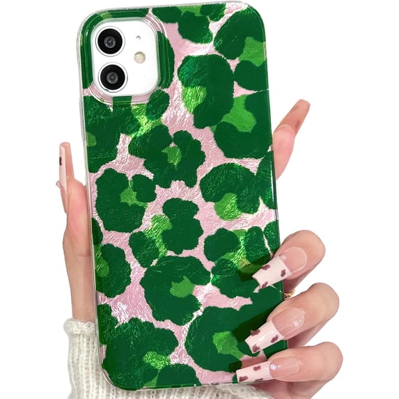 Compatible for iPhone 12/12 Pro Case Cute Aesthetic Leopard with Laser ...