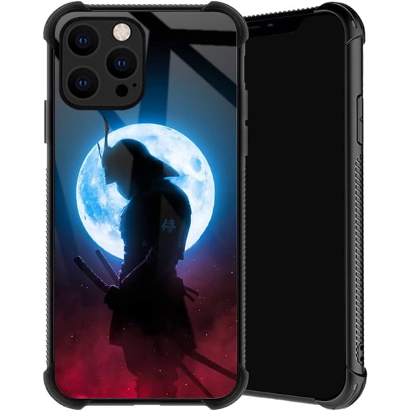 Compatible with iPhone 12/12 Pro Case, Japan Samurai Phone Cover for Men/Women, Soft TPU Anti-Skid Thread and Four Corner Anti-Collision Protection Case Compatible with iPhone 12/12 Pro