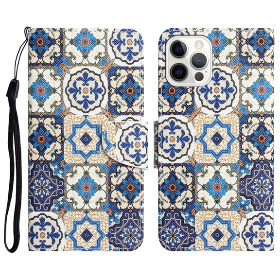 Compatible with iPhone 12 / 12 Pro Wallet Case for Women with Credit Card Holders, Magneitc Cute Patterned Designed Flip PU Leather Kickstand Shockproof Cover for iPhone 12 / 12 Pro, Totem