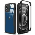 thumbnail image 1 of Compatible with iPhone 12 Case Full Body Clear Design with Built-in Screen Protector Shockproof Anti-Scratch Rugged Phone Case 360 Protective Cover for iPhone 12 6.1 inch, Black, 1 of 8