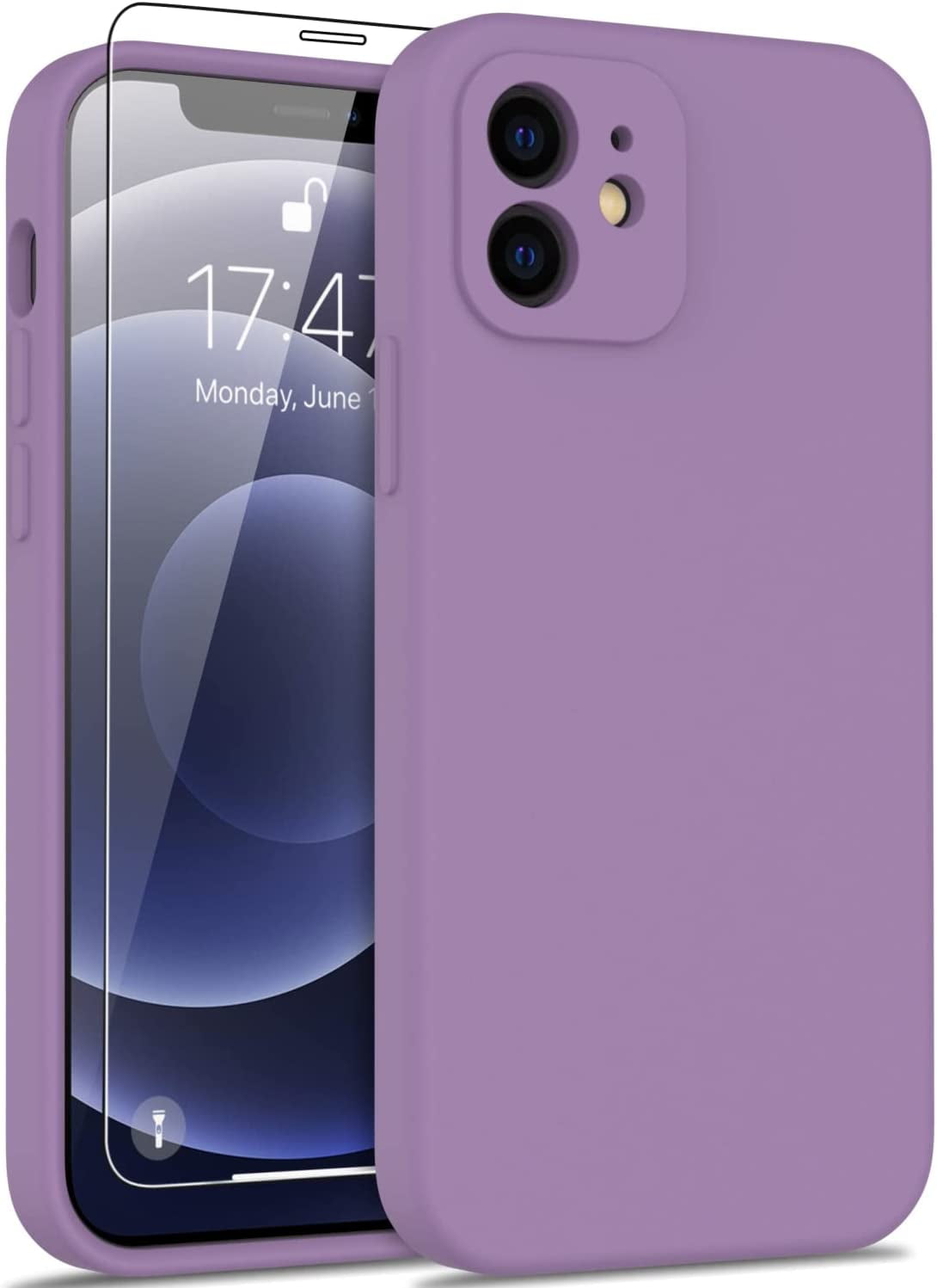 Compatible with iPhone 12 Case with Screen Protector,Enhance Camera