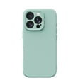 thumbnail image 1 of Compatible for iPhone 12 Case, Slim Liquid Silicone Flexible Soft Gel Rubber Shockproof Phone Case, Protective Cover with Anti-Scratch Microfiber Lining for iPhone 12, Cyan, 1 of 8