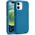 thumbnail image 1 of Compatible with iPhone 12 Case/iPhone 12 Pro Case 6.1-Inch (2020), Heavy Duty Defender 3-Layer Rugged Shockproof Drop Protective Cover Phone Cases for iPhone 12/12Pro,Blue Teal, 1 of 12