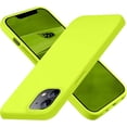 thumbnail image 1 of Compatible for iPhone 12 Case and iPhone 12 Pro Case 6.1 Inch with Silicone Shockproof Protective Slim Phone Case for iPhone 12/12 Pro with [Soft Touch Microfiber Lining]-Fluorescent Yellow, 1 of 14