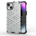 thumbnail image 1 of Compatible With iPhone 12 Mini Phone Case Honeycomb Design Military Grade Protection Shockproof Rugged Thickened Edges Solid Color Plain Lightweight Phone Cover, White, 1 of 1