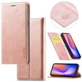 thumbnail image 1 of Compatible with iPhone 12 Mini Wallet Case, PU Leather Flip Folio Case with Card Holders RFID Blocking Kickstand [Shockproof TPU Inner Shell] Phone Cover For iPhone 12 Mini, rosegold, 1 of 11