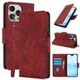 thumbnail image 1 of Compatible for iPhone 12 Pro / 12 6.1" Wallet Case,RFID Block Flip PU Leather Phone Cover with Wrist Supports Wireless Charging with Credit Card Holder Kickstand Heavy Duty Phone Cover,Red, 1 of 7