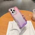 thumbnail image 1 of Compatible with iPhone 12 Pro / 12 Case, 2 in 1 Hybrid Rugged Hard PC+Soft Silicone Bumper Slim Rugged Anti-Scratch Shockproof Gradient Color Phone Case Women Girls for iPhone 12 Pro / 12,Pink+Purple, 1 of 10