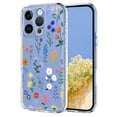 thumbnail image 1 of Compatible with iPhone 12 Pro / 12 Case Clear with Flower Design, Cute Soft Silicone TPU Floral Aesthetic Women Girls Transparent Protective Shockproof Anti-Scratch Anti-Yellow Phone Cover, B, 1 of 9