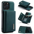 thumbnail image 1 of Compatible with iPhone 12 Pro / 12 Removable 2 in 1 Wallet Case,Retro Premium PU Leather Cell Phone Back Cover Magnetic Detachable with Trifold Wallet Credit Card Cash Holder Kickstand Case,Green, 1 of 9
