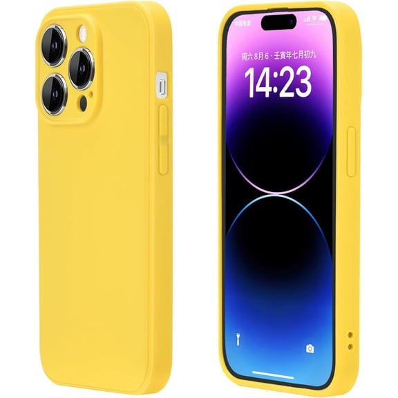 Compatible with iPhone 12 Pro 6.1 Inches Case,New Upgraded Military-Grade Shock-Proof Camera Lens Provides Full Body Protection for Men and Women(Yellow)