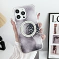 thumbnail image 1 of Compatible with iPhone 12 Pro Case Compatible with MagSafe, Transparent Marble White Glitter Point Case, Shockproof Protection Phone Case for Women Girls for iPhone 12 Pro - Gray, 1 of 10