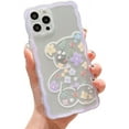 thumbnail image 1 of Compatible with iPhone 12 Pro Case Cute Cartoon Floral Butterfly Design for Women Girls Aesthetic Kawaii Slim Soft TPU Transparent Cover for iPhone 12 Pro 6.1 inch£¨Purple£©, 1 of 15
