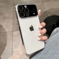 thumbnail image 1 of Compatible with iPhone 12 Pro Case Cute Clear Visible Logo Luxury Case for Women Girls, Gradient Slim TPU Shockproof with Lens Protector Cover for iPhone 12 Pro 6.1 inch,Clear, 1 of 7