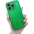 thumbnail image 1 of Compatible with iPhone 12 Pro Case,Cute Glitter Bling for Women Girls Silicone Non-Slip Shockproof Soft TPU Phone Case,for iPhone 12 Pro 6.1 inch(Malachite Green), 1 of 9