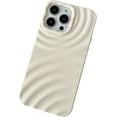 thumbnail image 1 of Compatible with iPhone 12 Pro Case for Women/Girls, Cute Minimalist Premium Frosted Solid Color Water Ripple Wave Anti-Scratch Shockproof Case for iPhone 12 Pro, White, 1 of 5