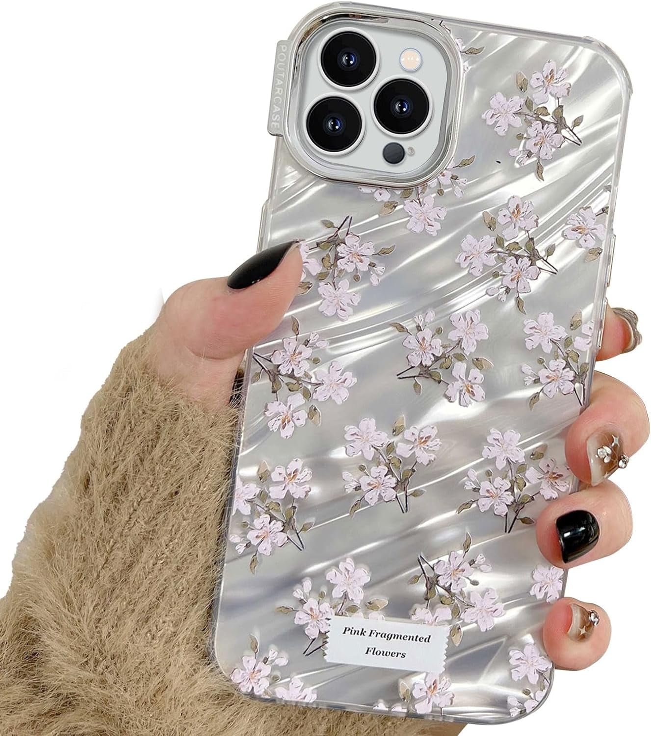 Compatible with iPhone 12 Pro Max/13 Pro Max Wildflower Case, Cute