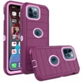 thumbnail image 1 of Compatible with iPhone 12 Pro Max 6.7 Phone Case Hybrid Rugged Shockproof Hard Protective Drop Proof Full Body Heavy Duty Mobile Cell Cover for iPhone12promax 5G i 12s Plus 12pro 12M Women Men Purple, 1 of 7
