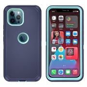 Compatible with iPhone 12 Pro Max 6.7 Phone Case Hybrid Rugged Shockproof Hard Protective Drop Proof Full Body Heavy Duty Mobile Cell Cover for iPhone12promax 5G i12 Plus iP12 Promax Women Men Blue