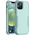 thumbnail image 1 of Compatible with iPhone 12 Pro Max Case, [10 FT Military Grade Drop Protection] [3 in 1 Heavy Duty] Anti-Slip Shockproof Full Body Protective Frosted Phone Case for iPhone 12 Pro Max - Mint, 1 of 14