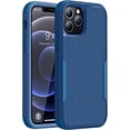 thumbnail image 1 of Compatible with iPhone 12 Pro Max Case, [10 FT Military Grade Drop Protection] [3 in 1 Heavy Duty] Anti-Slip Shockproof Full Body Protective Frosted Phone Case for iPhone 12 Pro Max - Navy Blue, 1 of 13