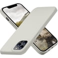 thumbnail image 1 of Compatible with iPhone 12 Pro Max Case 6.7 Inch with Slim Silicone Shockproof Protective Phone Case for iPhone 12 Pro Max with [Soft Touch Microfiber Lining]-Stone White, 1 of 16