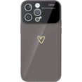 thumbnail image 1 of Compatible with iPhone 12 Pro Max Case Clear [Non-Yellowing] Cute Heart Clear Case for Women Girls, Slim Soft TPU Protective Phone Case for iPhone 12 Pro Max Black, 1 of 8