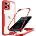 thumbnail image 1 of Compatible with iPhone 12 Pro Max Case Full Body Clear Design with Built-in Screen Protector Shockproof Anti-Scratch Rugged Case 360 Protective Cover for iPhone 12 Pro Max 6.7 inch, Black, 1 of 1