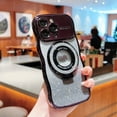 thumbnail image 1 of Compatible for iPhone 12 Pro Max Case with Luxury Glitter Plating Sparkly Design Women Teen Girls Phone Cases[Kickstand][Wireless Charging] Shiny Bling Camera Protective Cover,Black, 1 of 6