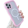 thumbnail image 1 of Compatible for iPhone 12 Pro Max Case with Magsafe, Wave Magnetic Phone Case Cute Water Ripple Candy Colors Frame Shockproof for iPhone 12 Pro Max Phone Case for Women 6.7 Inch - Pink, 1 of 8