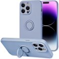 thumbnail image 1 of Compatible with iPhone 12 Pro Max Case with Ring Kickstand Support Magnetic Car Mount,Soft Premium Liquid Silicone Microfiber Liner Case for iPhone 12 Pro Max Women Girl Men-Lilac Purple, 1 of 14