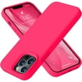 thumbnail image 1 of Compatible with iPhone 12 Pro Max Case, Soft Liquid Silicone Full Body Protective Slim Case with [Anti-Scratch Microfiber Lining] [Camera Protective] [Support Wireless Charging] - Hot Pink, 1 of 14